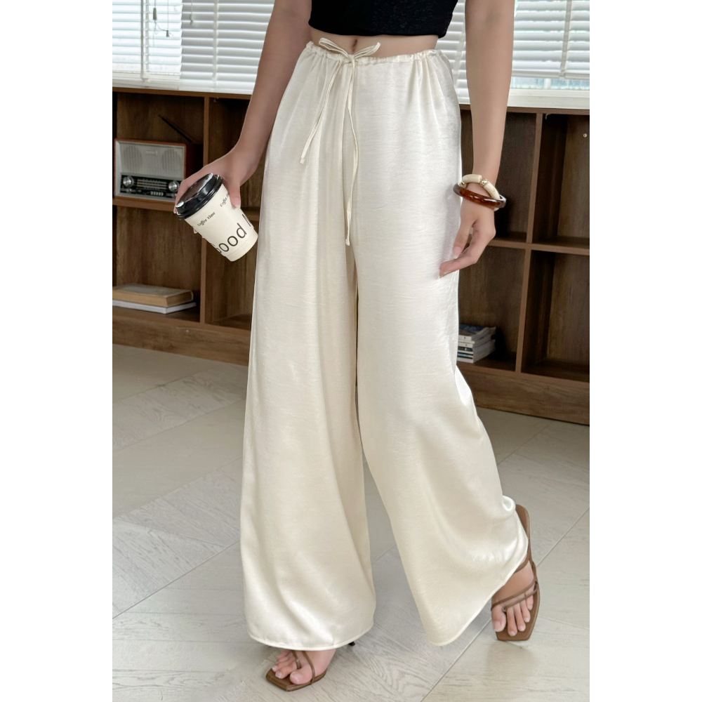 [GIÁ SỐC] Quần Lụa Ống Suông Dây Rút La Boutique SS26 - QD005-2604LAT | BigBuy360 - bigbuy360.vn