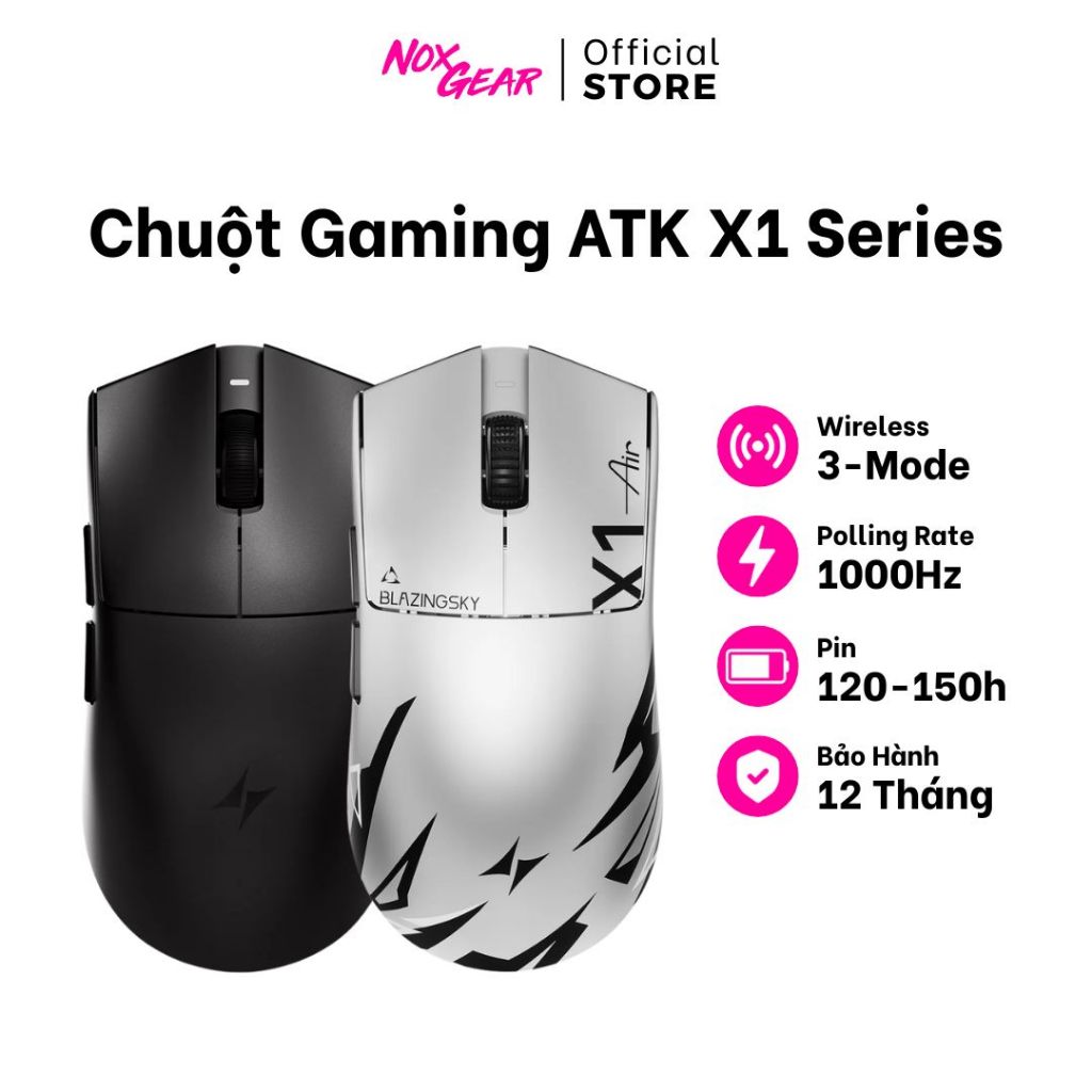 [GIAO NGAY] Chuột Gaming ATK X1 V2 Ultimate | X1 V2 Ultra Max | ATK X1SE | X1S | X1 - Chính Hãng - B