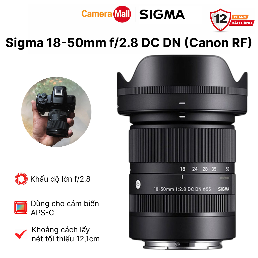 Sigma 18-50mm f/2.8 DC DN (Canon RF) Chính Hãng
