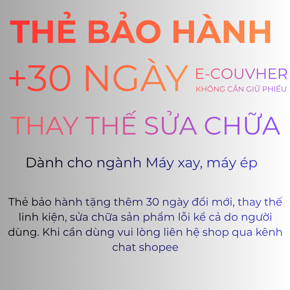 Gói bảo hành điện tử 30N dành cho Quạt tích điện năng lượng mặt trời