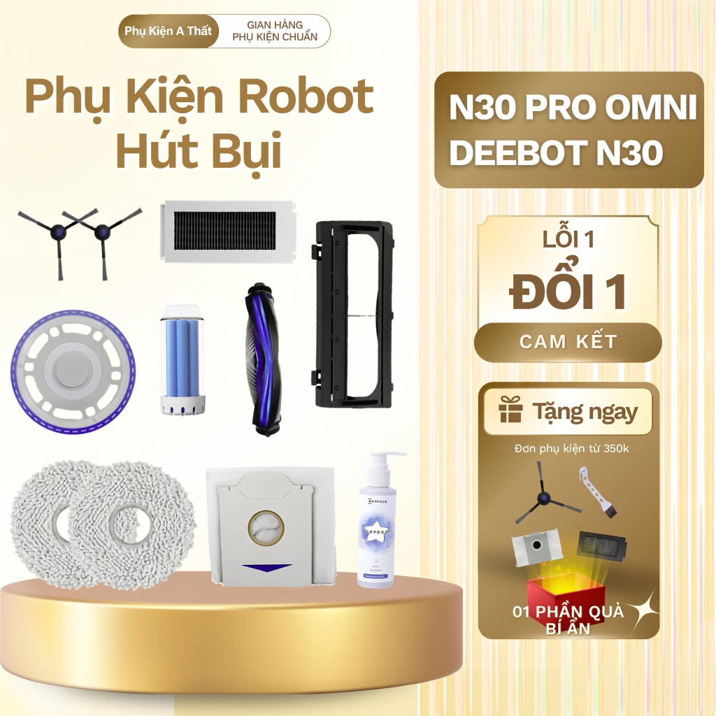 Phụ kiện Robot hút bụi Ecovacs Deebot N30 Pro N30 Omni _ Phụ kiện thay thế