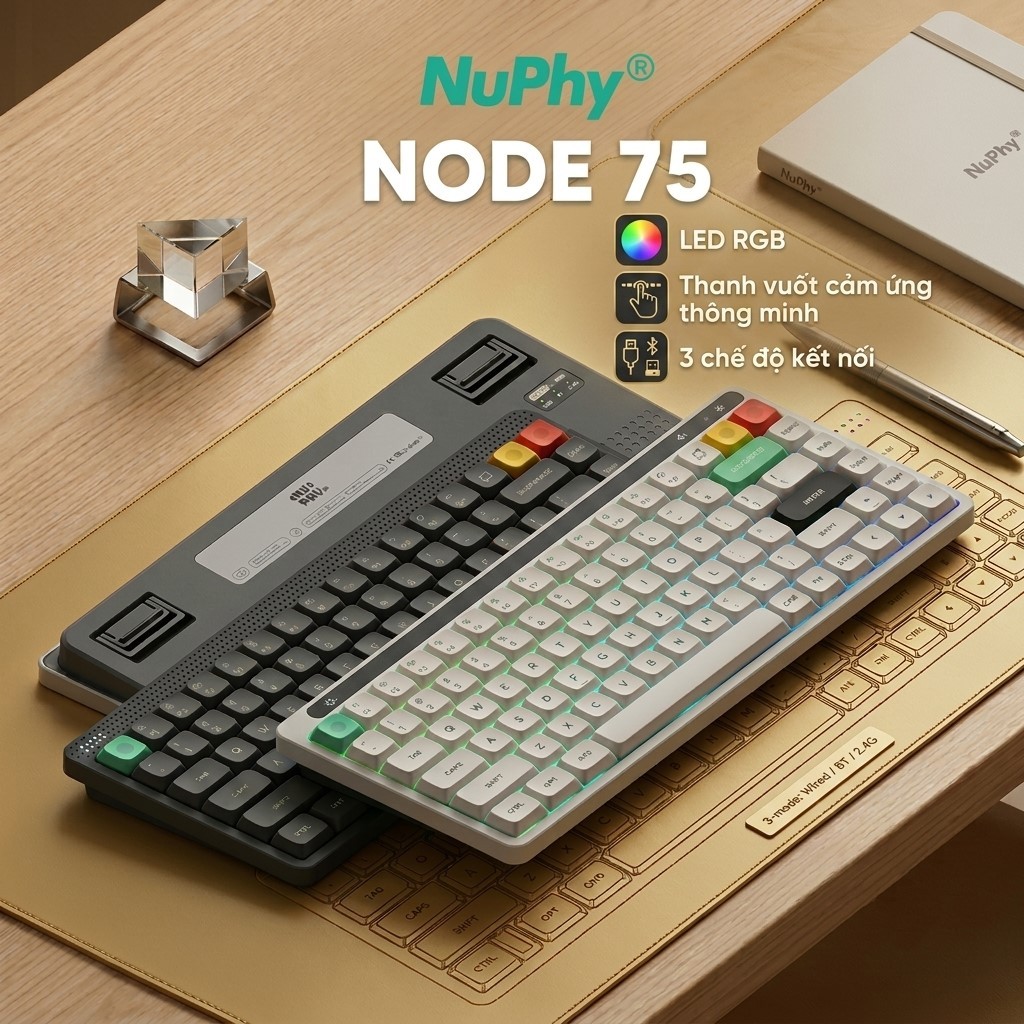 Bàn phím cơ không dây Nuphy Node 75