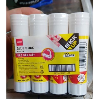 Hồ dán giấy Deli, Mic keo khô không độc hại bám dính tốt