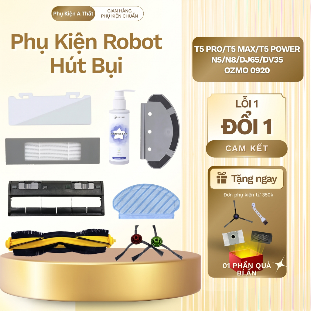 Phụ kiện thay thế robot hút bụi Deebot T5 N5 N8 ozmo 920 - Phụ kiện robot hút bụi lau nhà Deebot T5 
