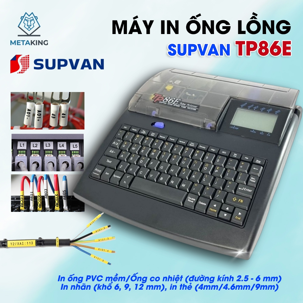 Máy in ống lồng, ống co nhiệt SUPVAN TP86E - 300dpi