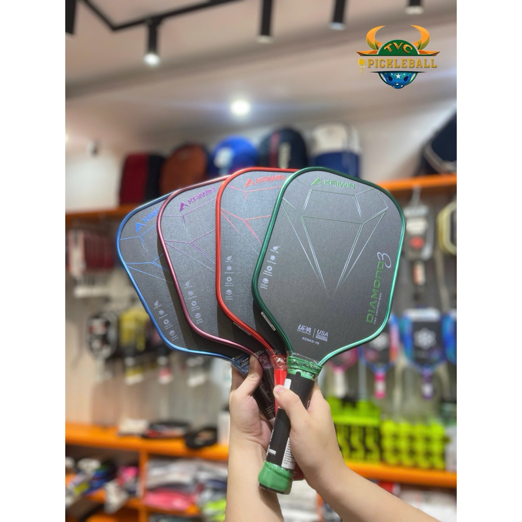 [KAIWIN] VỢT PICKLEBALL KAIWIN DIAMOND GEN 3 CHÍNH HÃNG [TANGWK KÈM QUẤN CÁN DÁN VIỂN ]