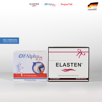 Combo Collagen Elasten và CH-Alpha Plus Hỗ Trợ Giúp Da Căng Mịn, Chống Lão Hóa, Hỗ Trợ Giảm Thoái Hóa Xương Khớp