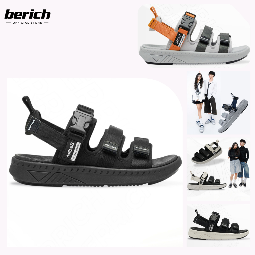Giày Sandal  Nam Nữ BeRich Xăng Đan 3 Quai Ngang Nam Nữ Unisex BE279 Nhiều Màu