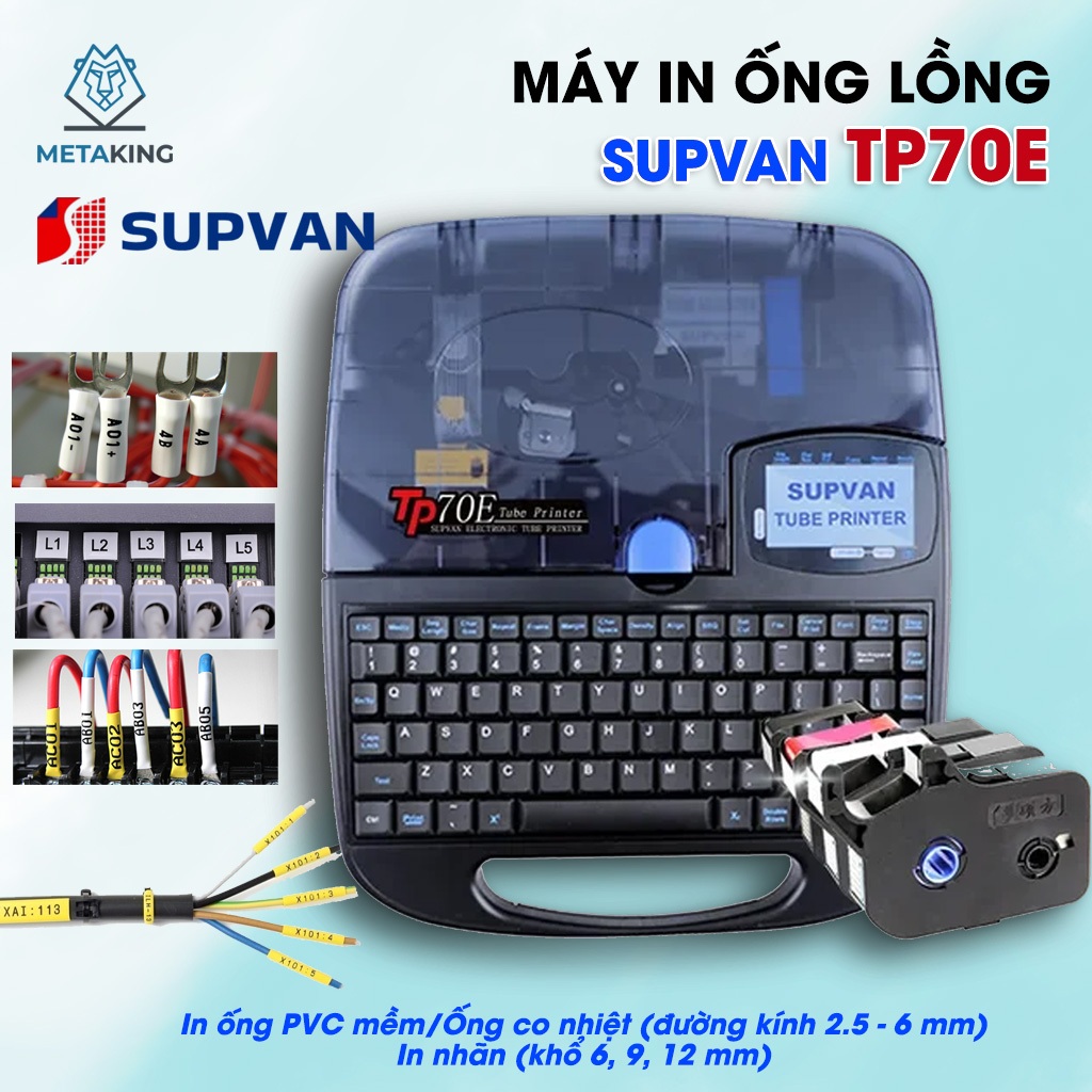 Máy in ống lồng đầu cốt SUPVAN TP70E I độ phân giải 300dpi