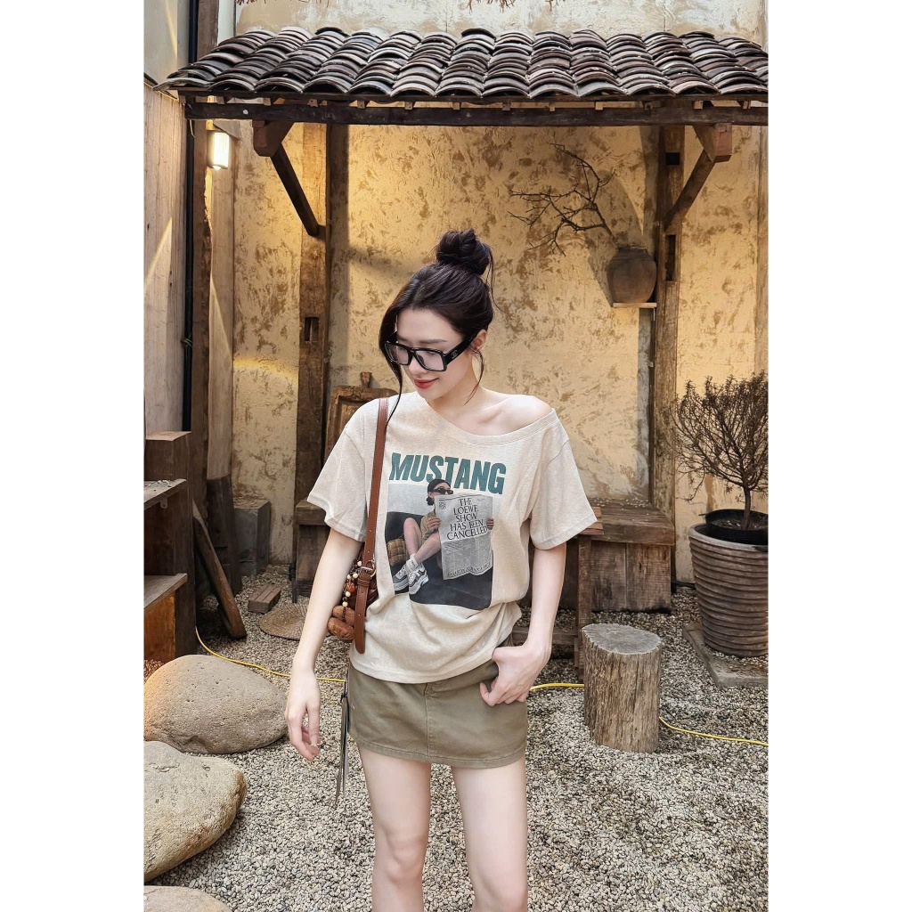 Áo Phông Giấy Hoạ Tiết Vintage #2767