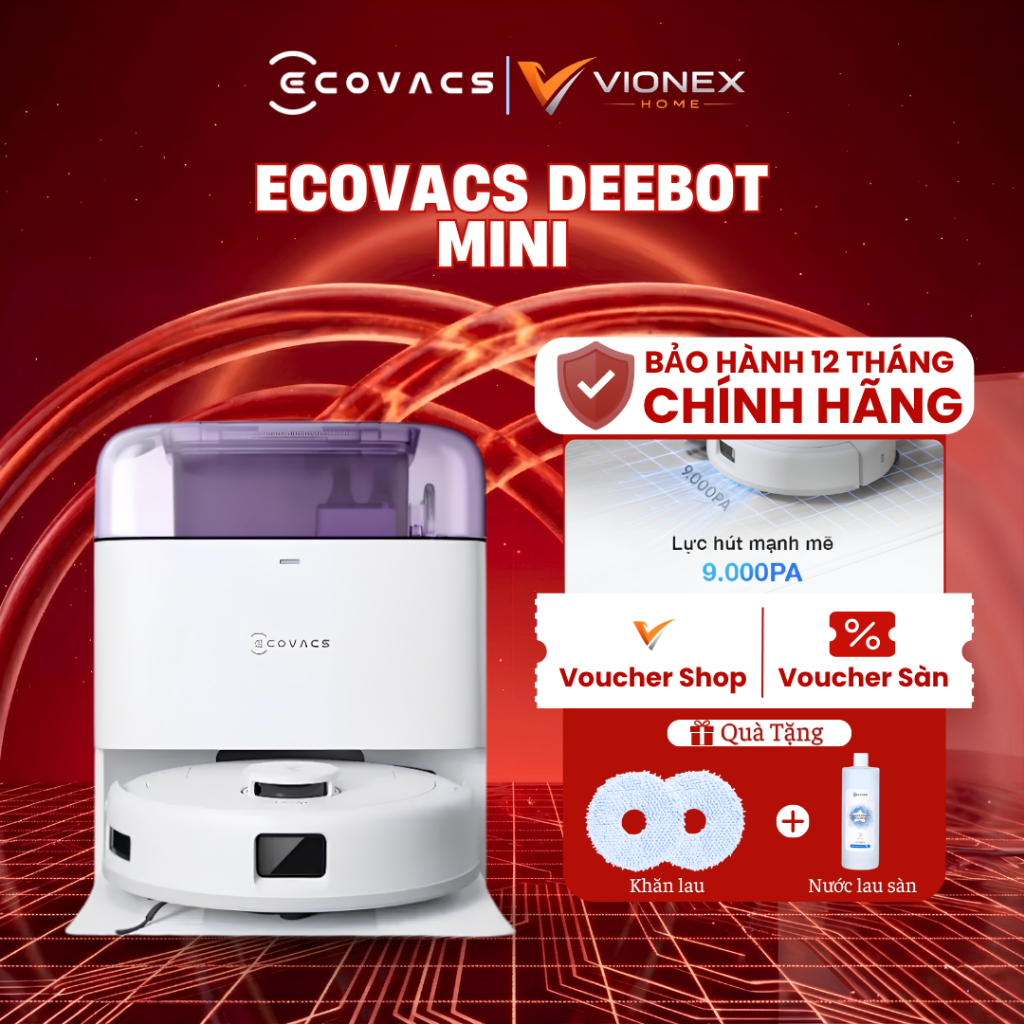 Robot Hút Bụi Lau Sàn Ecovacs Deebot Mini - Hàng Chính Hãng