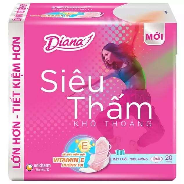 ( lốc 4 gói)Băng vệ sinh DIANA  siêu thấm 20M