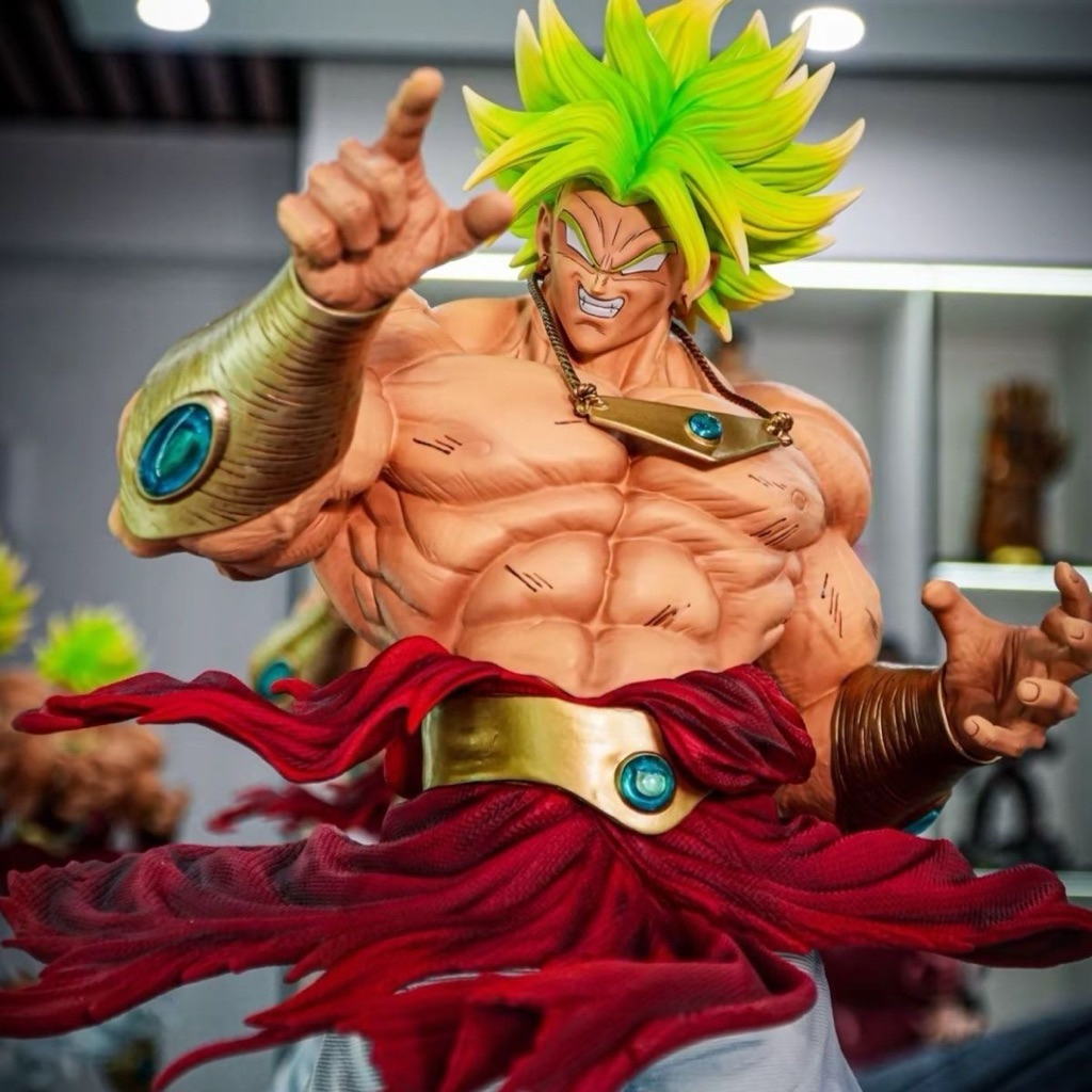 Mô Hình Broly Siêu Saiyan Huyền Thoại 50cm Xưởng JT - Tượng Broly Tóc Xanh Lục Bảo Dragon Ball Bản Đ