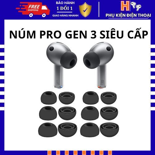 [EARTIPS BUDS PRO GEN 3/4] BỘ SILICON THAY THẾ DÀNH RIÊNG CHO BUDS PRO 3 VÀ BUDS PRO 4 CAO CẤP