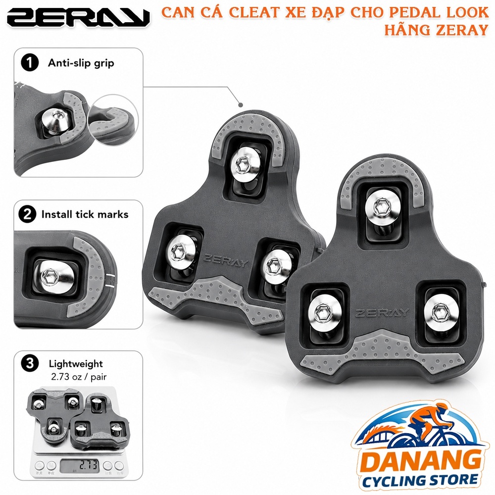 Can Cá Cleat Pedal Xe Đạp Road ZERAY Cho Look 0 Độ – Cleat Giày Cá Xe Đạp