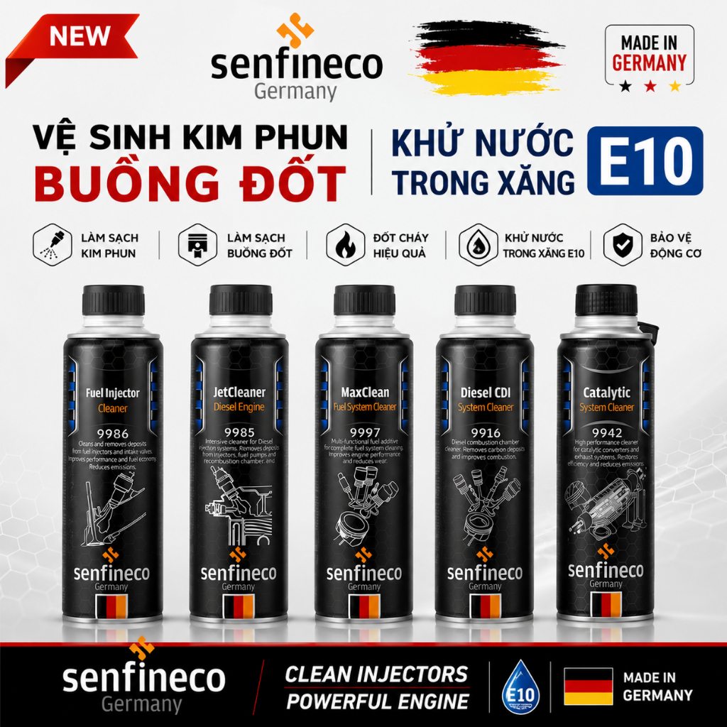 Vệ Sinh Kim Phun Buồng Đốt Senfineco 9985/9986/9997/9916/9942/9991/9976/9926 nhập khẩu Đức