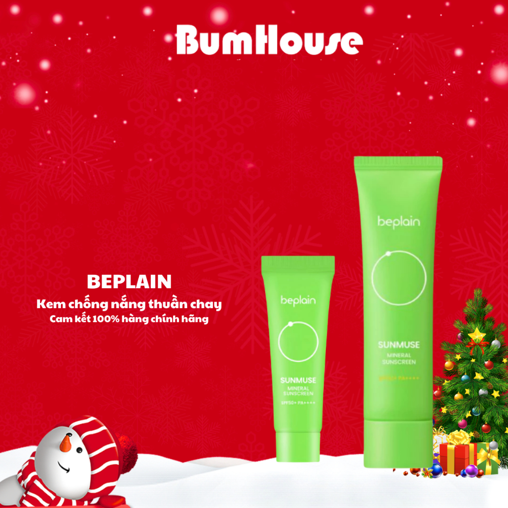 Kem Chống Nắng Beplain Sunmuse Mineral Sunscreen SPF50+ PA++++ 10ml/50ml Hỗ Trợ Kiềm Dầu, Kháng Nước