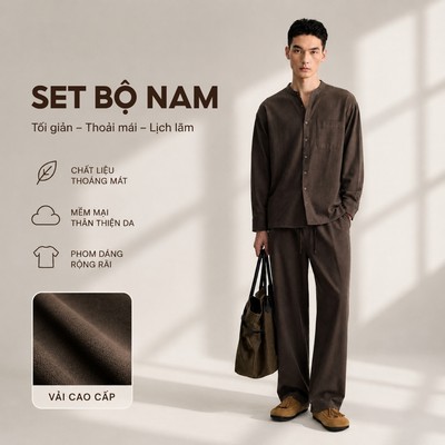 [MỞ BÁN] Set bộ nam ROWAY, chất liệu linen cotton, form relaxed fit suông tự nhiên