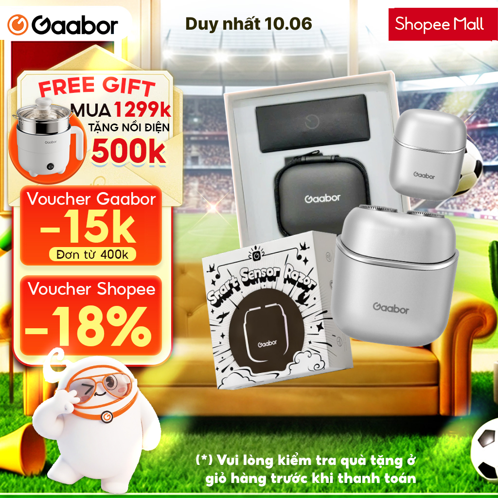 Máy cạo râu Gaabor ER-T01 đầu cạo 3D chống nước IPX7 nhỏ gọn dễ dàng mang đi quà tặng nam sinh nhật