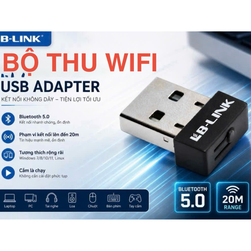 Usb thu wifi LB-LINK WN151 | BL-WN151 Nano dùng cho PC, laptop bảo hành 12 tháng