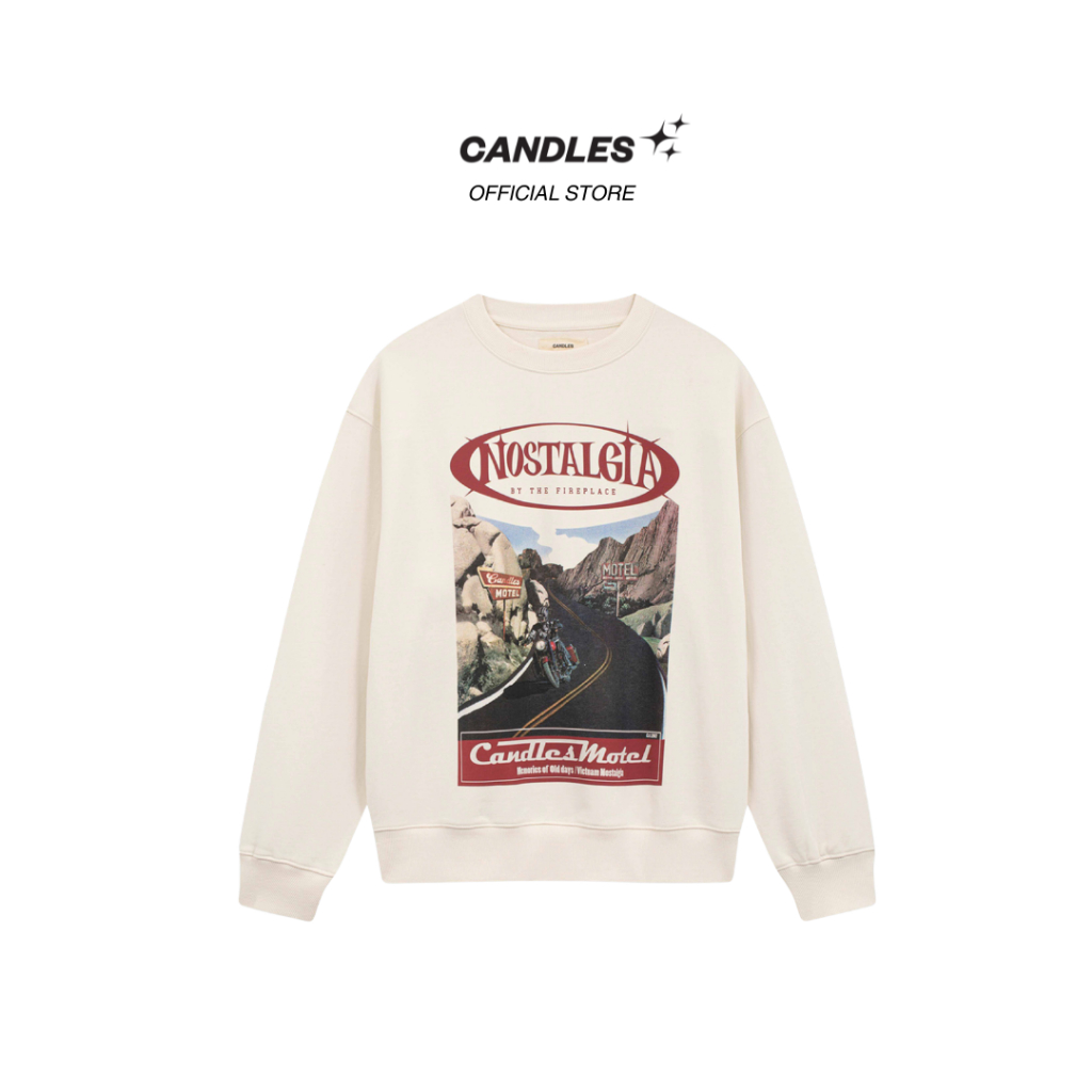 Áo Nỉ Candles Motel Sweater Oversize Unisex