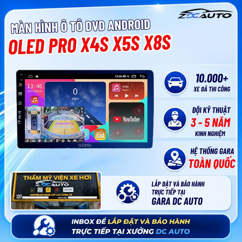 Màn Hình Ô Tô DVD Android Oled Pro X4S X5S X8S Liền Camera 360 | TẶNG VIETMAP S2 TRỌN ĐỜI | BH Chính