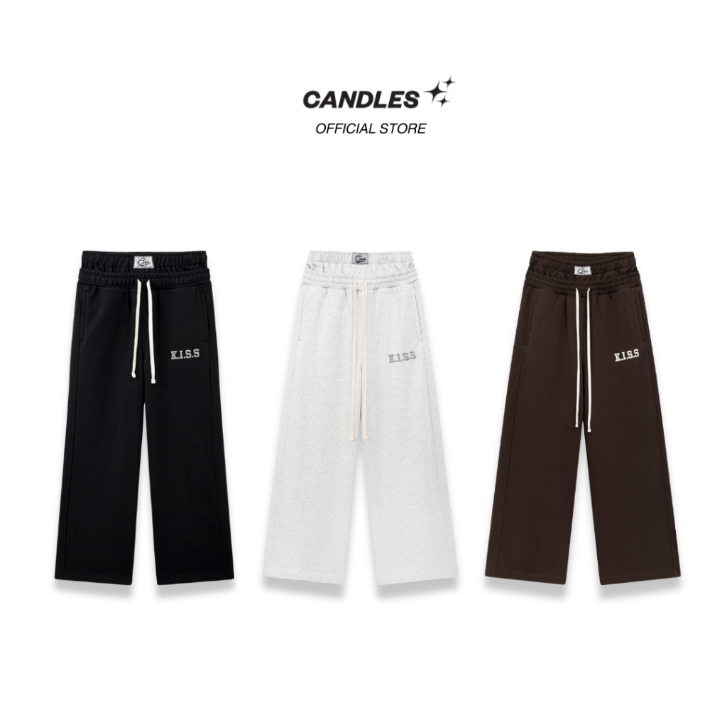 Quần Nỉ Candles  Multipatch Straight Unisex