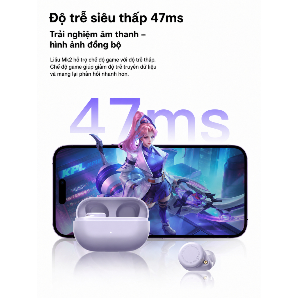 Tai nghe TWS Bluetooth Roseselsa Ceramics MK2 nghe nhạc, chơi game độ trễ thấp | QMTECH STORE | BigBuy360 - bigbuy360.vn
