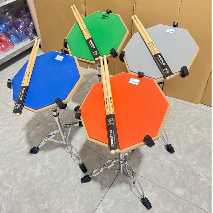 Mặt pad sonex 12inch tập trống chính hãng (Tặng Cặp Dùi)