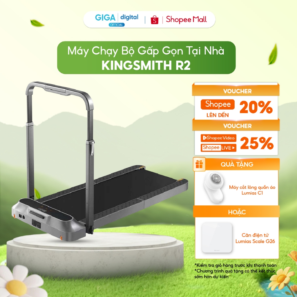 Máy Chạy Bộ Gấp Gọn Tại Nhà KingSmith R2 Chính Hãng (TRR2F) - BH 12 Tháng