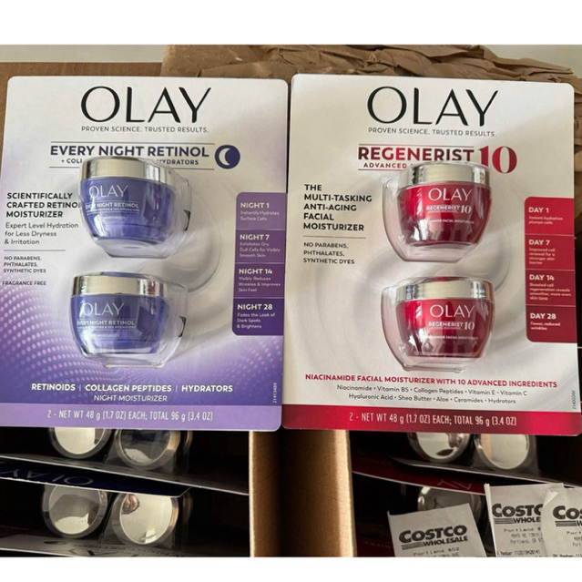 Kem Dưỡng Da Olay Retinol 24 và Olay Regenerist 10 Mỹ