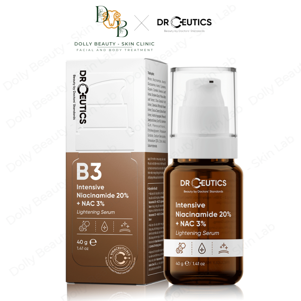 Serum dưỡng sáng da, Chống Lão Hóa, Chống Viêm INTENSIVE NIACINAMIDE 20% + NAC 3% LIGHTENING SERUM c