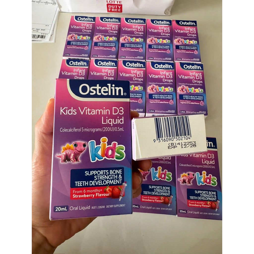 Ostelin Kids Vitamin D3 Liquid - vitamin D3 cho trẻ từ 6 tháng đến dưới 12 tuổi