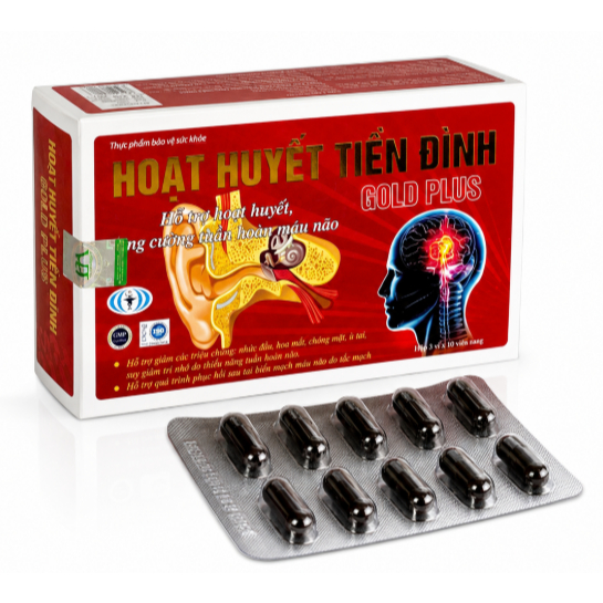 HOẠT HUYẾT TIỀN ĐÌNH GOLD PLUS  cải thiện các triệu chứng rối loạn tiền đình