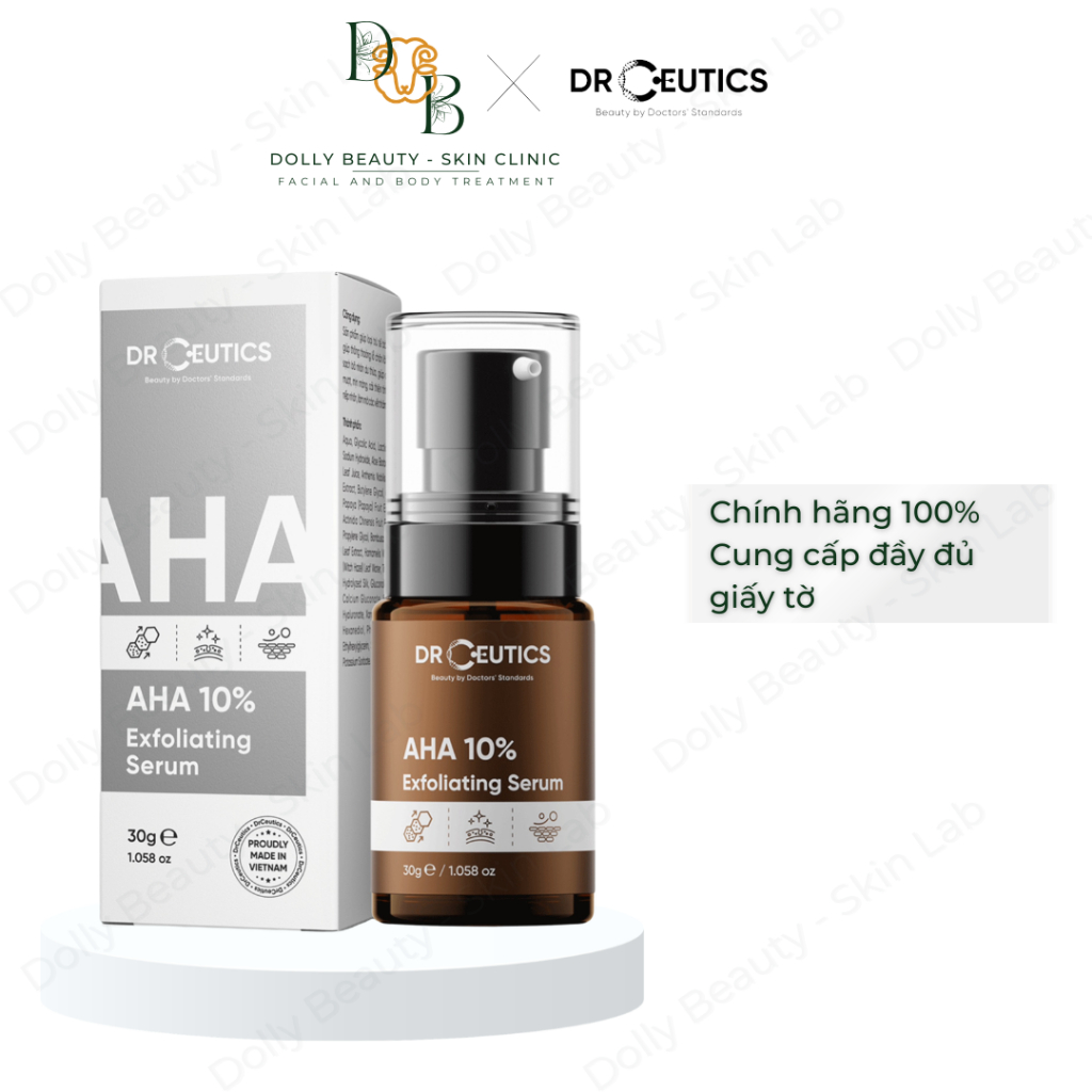 [DRCEUTICS] Tinh chất peel, ngừa mụn, giảm thâm AHA 10% EXFOLIATING SERUM