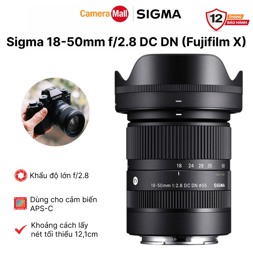 Sigma 18-50mm f/2.8 DC DN (Fujifilm X) Chính Hãng