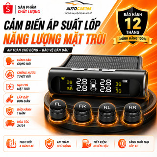 Cảm Biến Áp Suất Lốp Ô Tô TPMS – Phiên Bản Nâng Cấp Quốc Tế,Chip IP68 Chống Nước, Cảnh Báo Giọng Nói