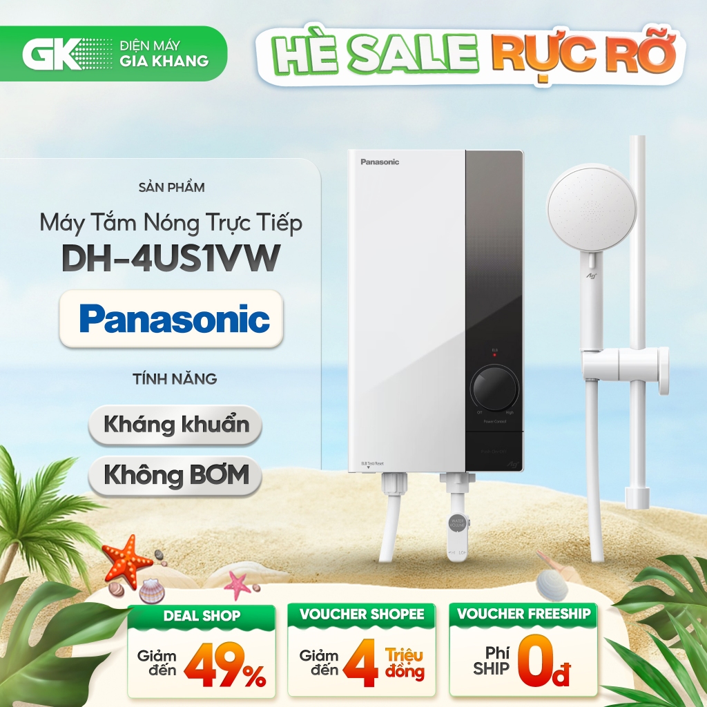 DH-4US1VW - Máy Nước Nóng Trực Tiếp Panasonic 4US1VW [Freeship HCM]