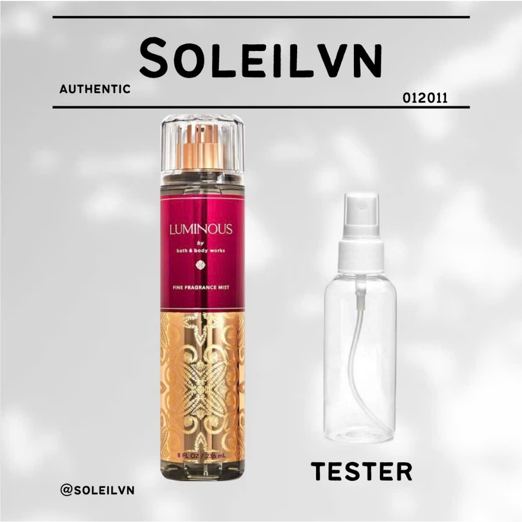 [SOLEILVN] - Xịt Thơm Body Mist Bath & Body Works - Luminous (30ml-50ml-100ml)