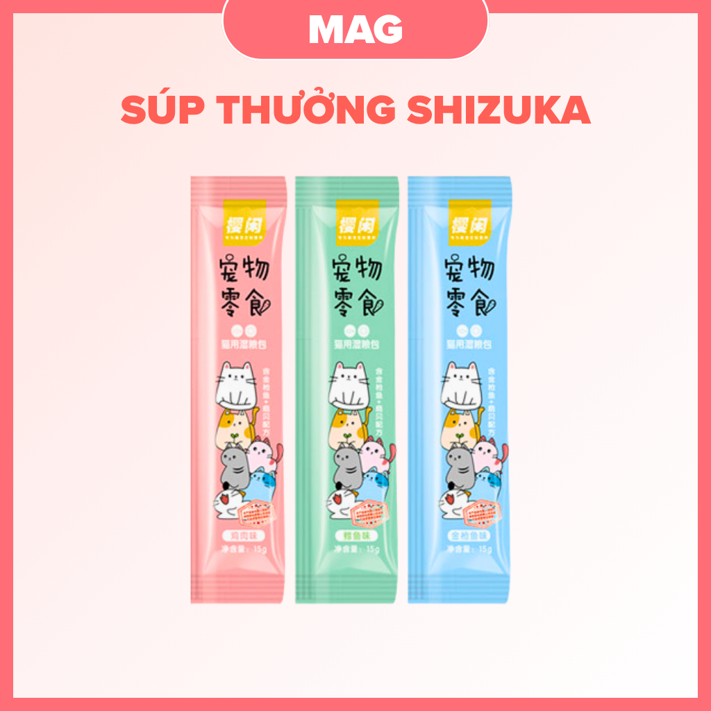 Súp Thưởng Shizuka, Súp Thưởng Cho Mèo Combo Tiết Kiệm 50/100/200 Thanh