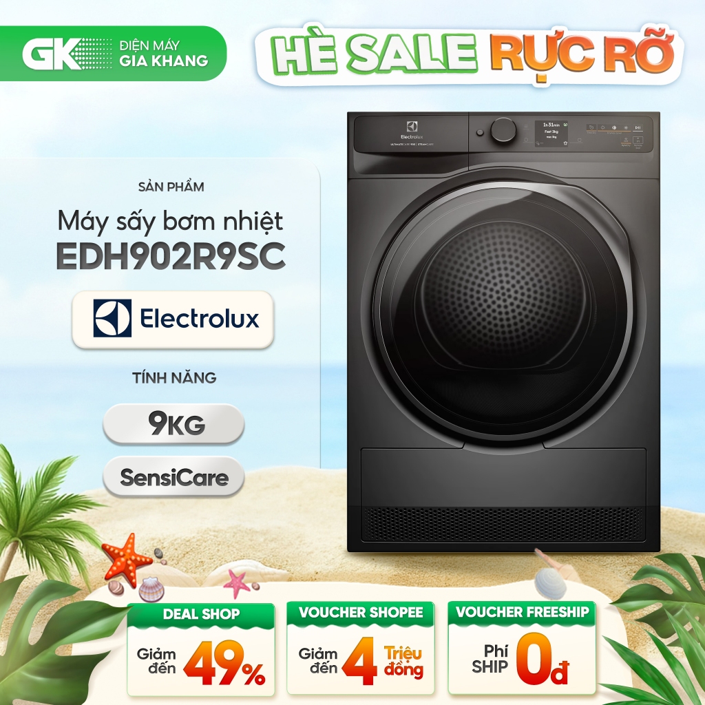 EDH902R9SC | EDH903R7SC | EDH903R7WC - Máy Sấy Bơm Nhiệt Electrolux 9 Kg [Freeship HCM]