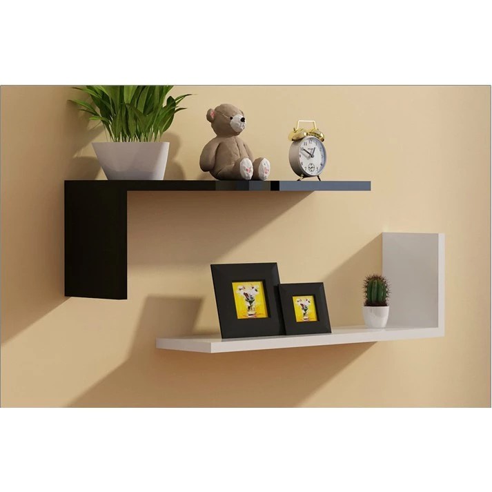 [Furni Home] Kệ treo tường 2 chữ L cao cấp 50*15*15cm