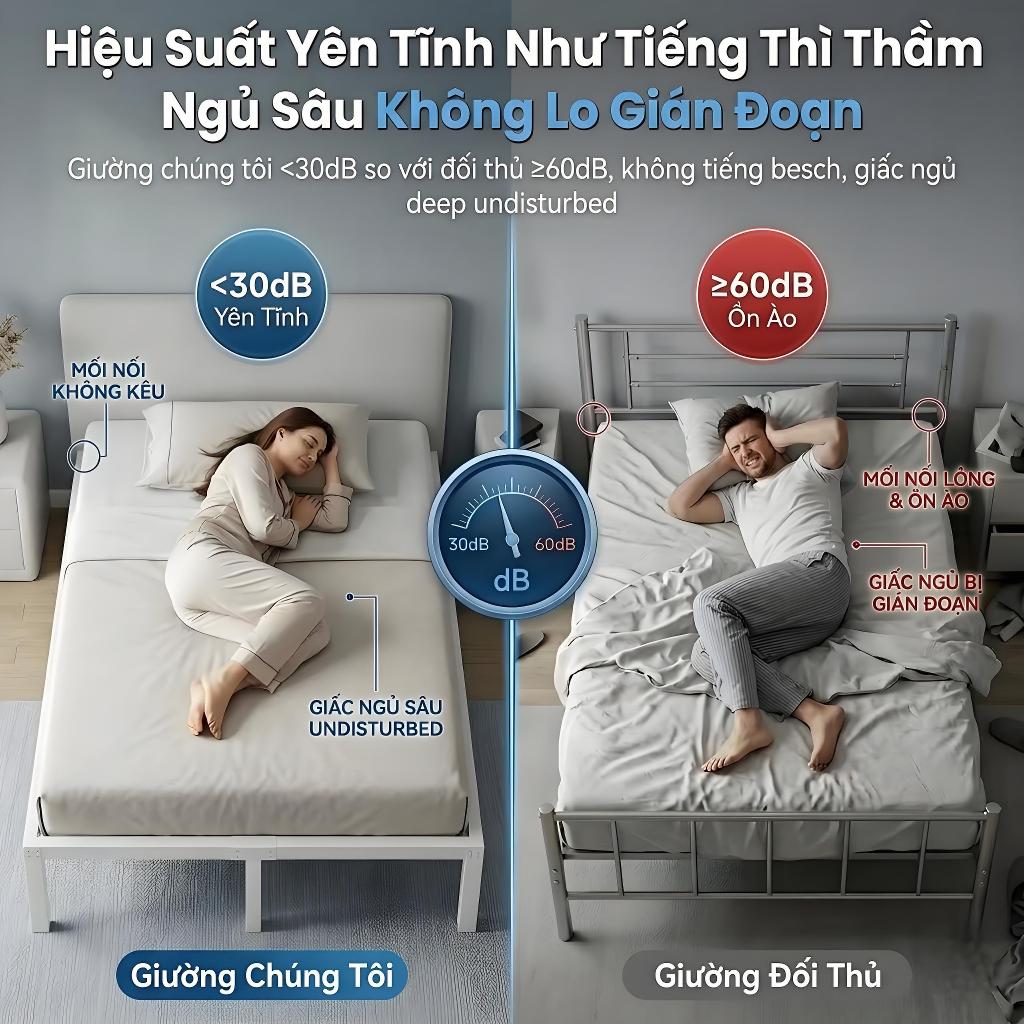 MY Giường sắt Được làm dày và gia cố chắc chắn xoay êm ái có không gian chứa đồ dưới gầm giường | BigBuy360 - bigbuy360.vn