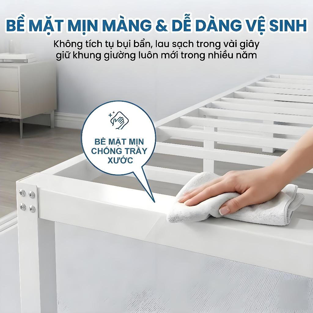 MY Giường sắt Được làm dày và gia cố chắc chắn xoay êm ái có không gian chứa đồ dưới gầm giường | BigBuy360 - bigbuy360.vn