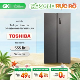Gr-rs696wi-pmv-ag - tủ lạnh toshiba inverter 555 lít side by side