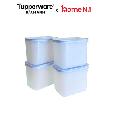 Bộ 4 hộp trữ đông dẻo Tupperware Gen II 1.1L - Nhựa nguyên sinh an toàn - Bảo hành trọn đời