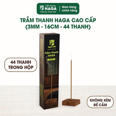 Nhang không tăm trầm hương tự nhiên _trầm thanh Haga cao cấp ,44 thanh, thiền, yoga,xông nhà KHÔNG KÈM ĐÊ