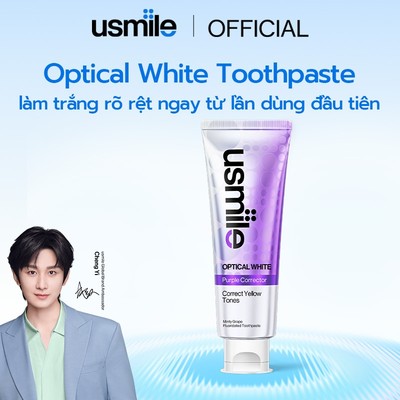【100% chính】Trắng quang học usmile optical white loại bỏ vết ố vàng phục hồi men răng Kem Đánh Răng Làm Trắng Răng 100g