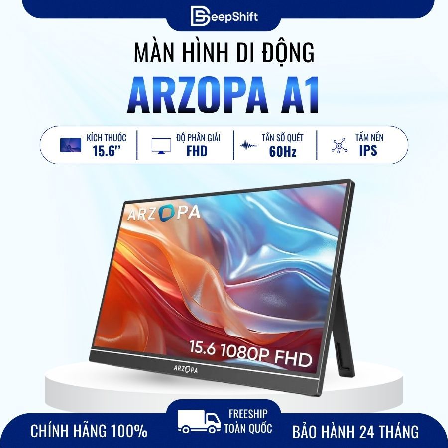 Màn hình di động ARZOPA A1 15.6 Inch | Full HD 1080P IPS | HDR | 60Hz | Màn hình phụ cho Laptop PC Mac Xbox PS5