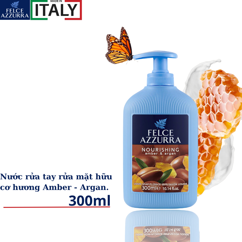 Sữa rửa tay, rửa mặt hữu cơ an toàn cho da nhạy cảm Felce Azzura 300ml - NK Ý